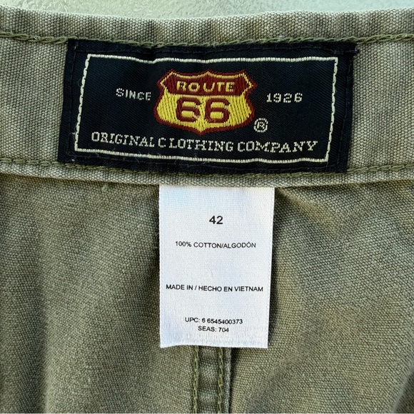 Route 66 Big & Tall Olive Green Sturdy Cotton Cargo Shorts ~ Men’s 42 - Picture 9 of 10